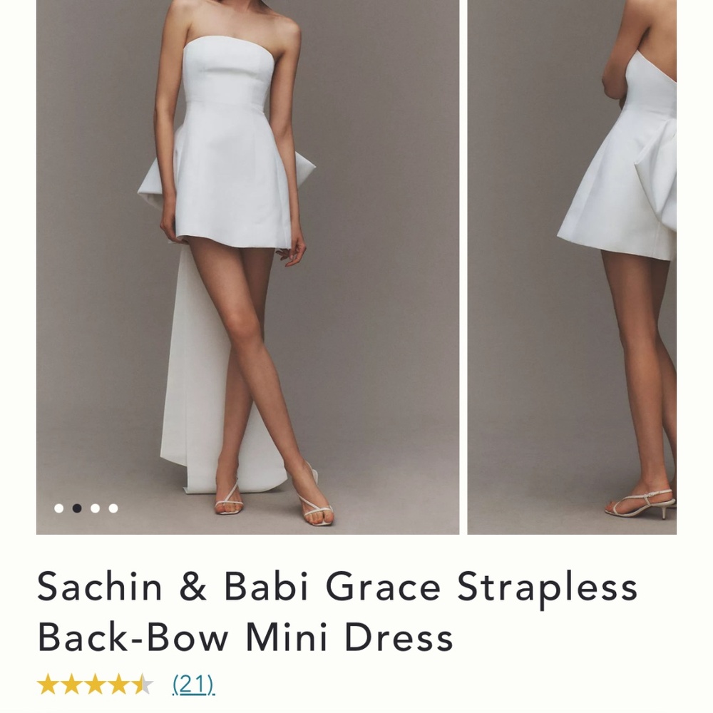 Sachin + Babi Grace Staples Back-Bow Mini Dress